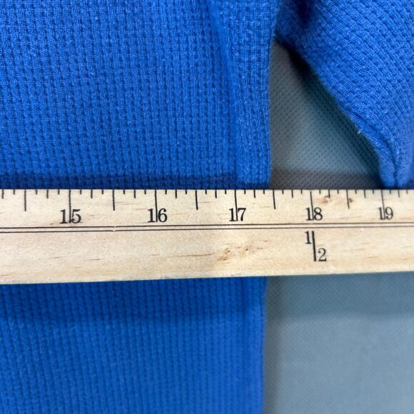 US Polo Assn Men Medium Blue Crew Neck Long Sleeve Cotton Blend Casual Tee Shirt - Picture 6 of 6